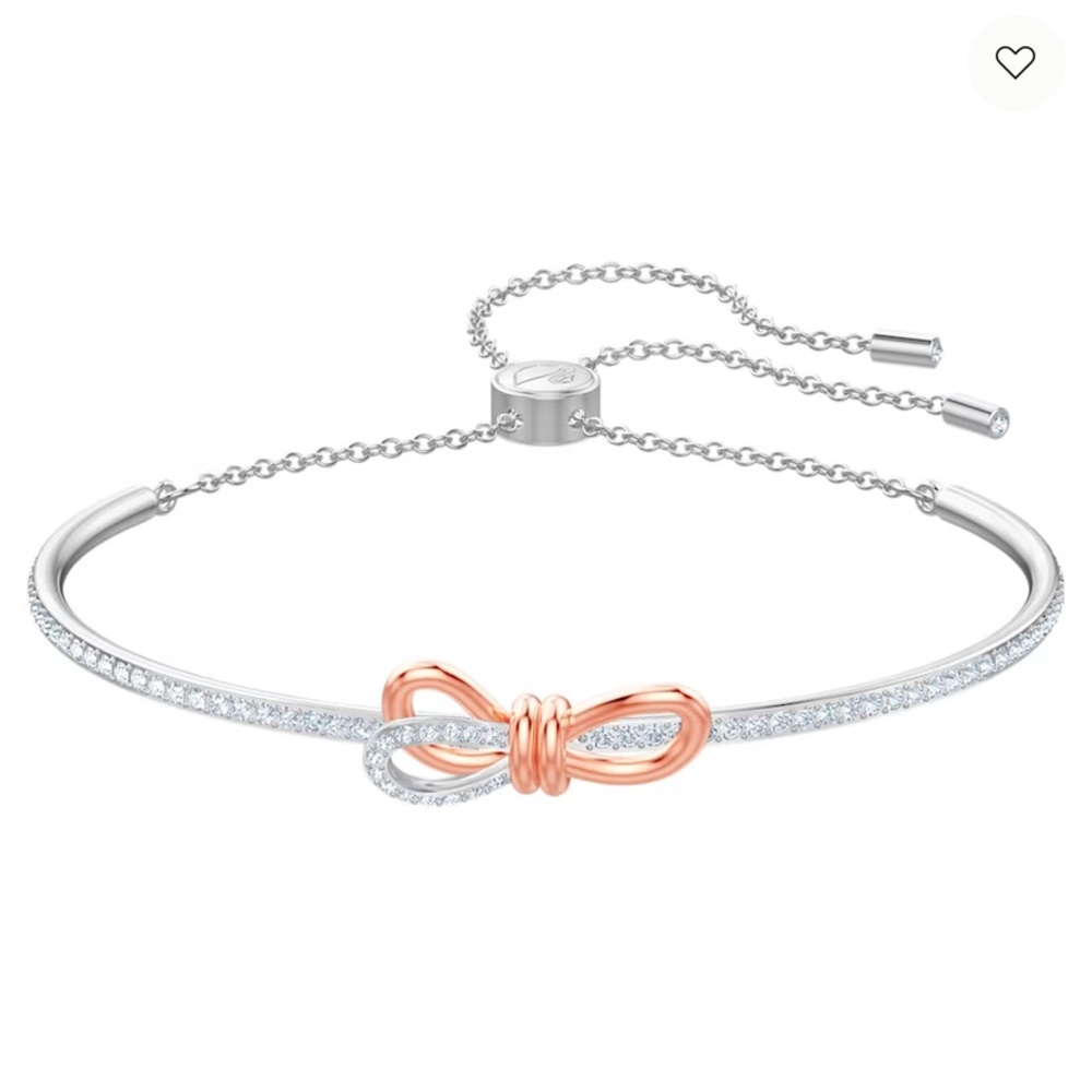 Swarovski Lifelong Bow bangle
Bow, White, Mixed metal finish